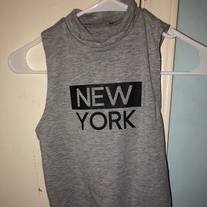 “New York” crop top